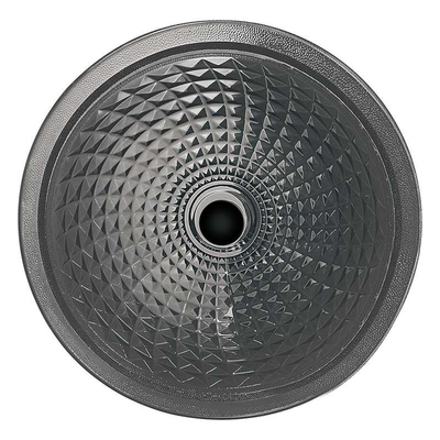 Kreisförmiges handgemachtes Crystal Wash Basins Vessel Glass-Badezimmer konzentrieren geformtes Rauch-Grau