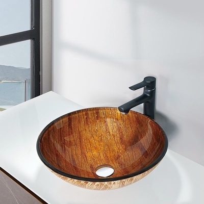 Countertop-ausgeglichene Glaswannen-heiße Schmelzecountertop-Brown-Farbe