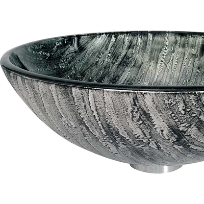 Gravieren der Rundtisch-Spitzen-Waschbecken-Schwarz-Badezimmer-Wannen-Handzeichnung