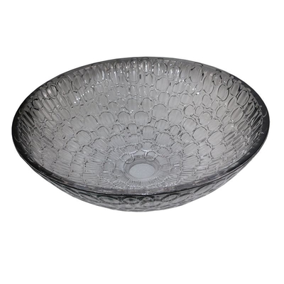 Modernes Crystal Wash Basins Gradient Black-modernes Glasschiff