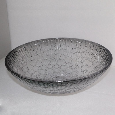 Modernes Crystal Wash Basins Gradient Black-modernes Glasschiff