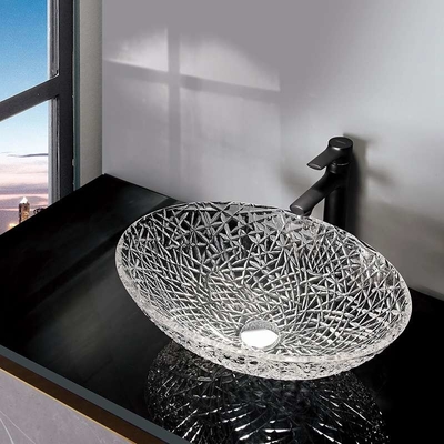 Ovale späteste Handwaschbecken-Badezimmer-Wanne 19,6 Zoll * 14,2 Zoll-Italien-Entwurf künstlerisch
