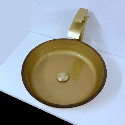 110mm Höhe gebürstete Glaslängen-runde Kreisschiff-Wanne der becken-Schüssel-420mm