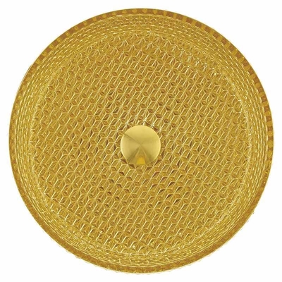 Soeminnen-120mm Höhe der starke Glas- Waschbecken-Gold-Farbe-