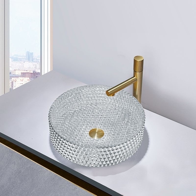 Moderne Glaswaschbecken-silberne Farbekünstlerische Countertop-Wannen