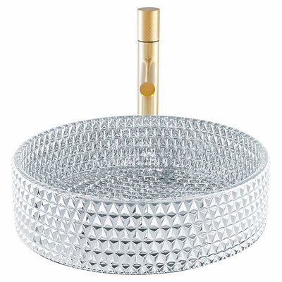 Moderne Glaswaschbecken-silberne Farbekünstlerische Countertop-Wannen
