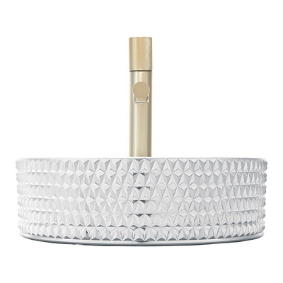 Glasbadezimmer-Waschbecken Trace Silver Color Easy To sauber