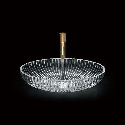Glasschiff-Schüssel-Art Waschbecken für den Handelskratzer beständig
