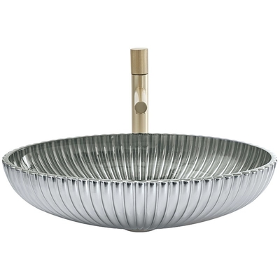 45mm Abfluss-Durchmesser-Glasschiff-Becken-Hinaufklettern chromiert in der Kürbis-Form
