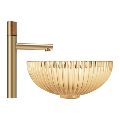 Ovale Goldfarbbadezimmer-Wannen-Becken-Schüssel Form-Crystal Glass Vessel Basins Ins 24K