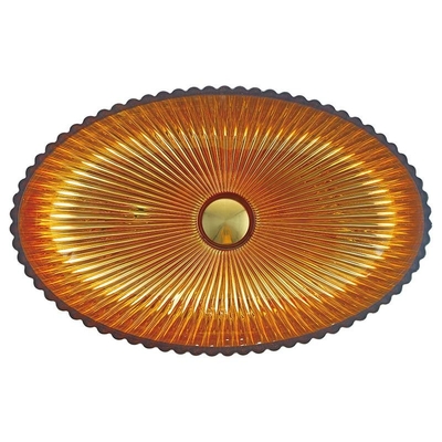 Ovale Goldfarbbadezimmer-Wannen-Becken-Schüssel Form-Crystal Glass Vessel Basins Ins 24K