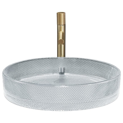 Kratzer-brachte beständiger Crystal Clear Glass Vessel Basins-Countertop an
