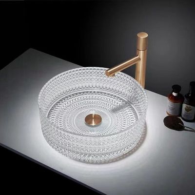 12mm Stärke-Glasschiff-Becken Crystal Clear Sink No Leakage