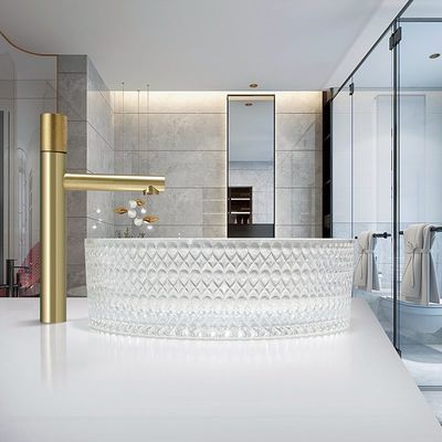 12mm Stärke-Glasschiff-Becken Crystal Clear Sink No Leakage