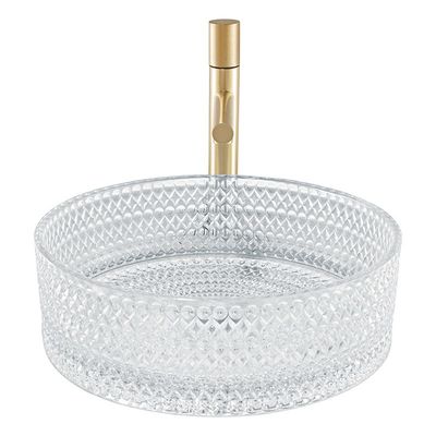 12mm Stärke-Glasschiff-Becken Crystal Clear Sink No Leakage