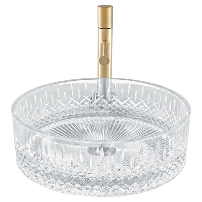 Transparente Crystal Glass Vessel Basins Ice-Prisma Countertop-Wannen