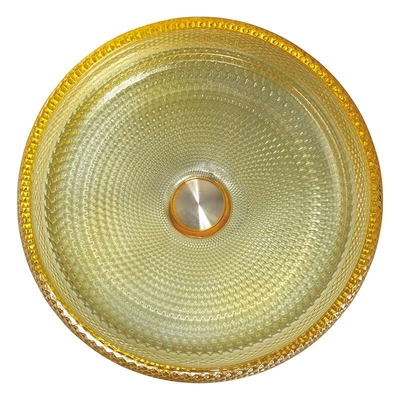 Italien-Entwurfs-Crystal Glass Vessel Basins Yellow-Farbbadezimmer-Eitelkeits-Wanne