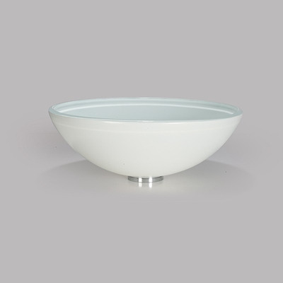 Hohe glatte weiße Runde milderte Glaswannen-Badezimmer Countertop-Wanne