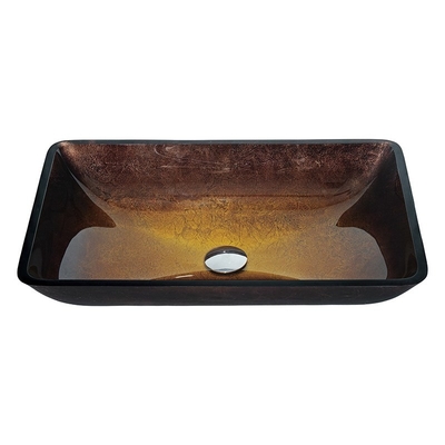 Steigungs-Brown-milderte Glasbadezimmer-Waschbecken-nicht poröse dynamische Schiff-Wanne Glas