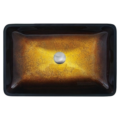 Steigungs-Brown-milderte Glasbadezimmer-Waschbecken-nicht poröse dynamische Schiff-Wanne Glas