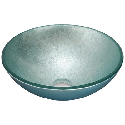 Rundes silbernes ausgeglichenes Glaswannen-Badezimmer Countertop-Waschbecken