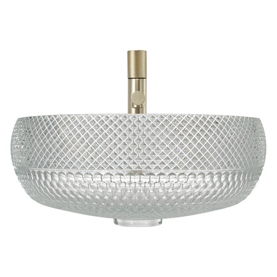 Transparente klare Crystal Glass Vessel Sinks Bathroom-Eitelkeits-Wäsche-Wanne über Zähler