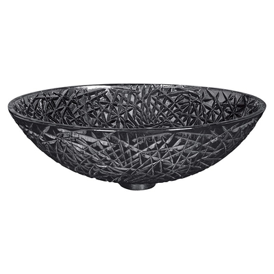Transparente schwarze badezimmer Crystal Glass Wash Basin Bowls Druckgusscountertop-Wannen