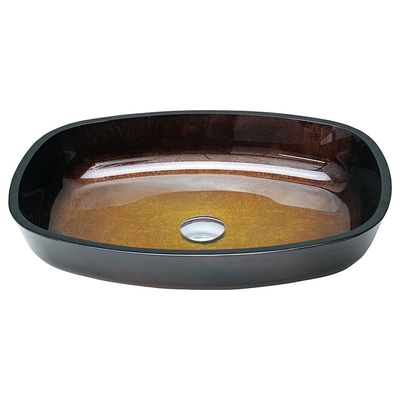 Steigung Brown milderte Badezimmer-Waschbecken-Melonen-Form-Tischplatte-feste Glaswannen