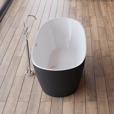 Acryl freistehende Wanne mit Zentralausfluss Wasserhahn Ovalform Einweichen Bad
