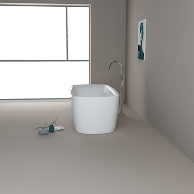 Moderne freistehende Badewanne mit zentraler Abflussstelle Einfache Installation