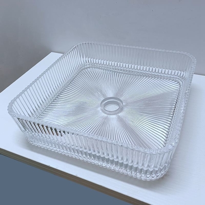 Quadratische Form 1 Loch Glasbehälter Becken 12 mm Dicke mit Pop-Up-Abfluss