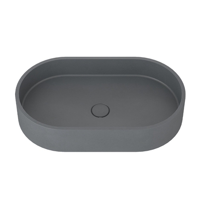 Oval geformtes Betonwaschbecken für lang anhaltende Leistung Blaue Asche Farbe