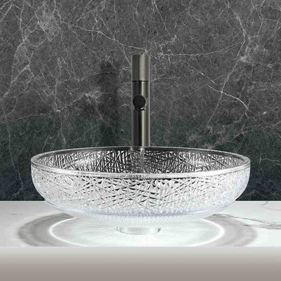 12 mm Dicke Glatte Veredelung Glasbehälter Becken Kristallklar