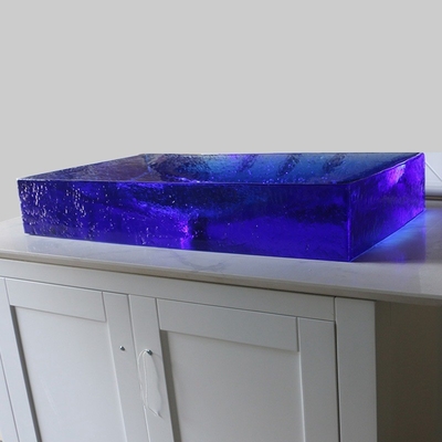 Verglasete Glasbad Waschbecken Himmelsblau Farbe 40kg Gewicht Gefäß Waschbecken