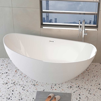 80cm Höhe Acryl freistehende Badewanne Hoch glänzende weiße Bad