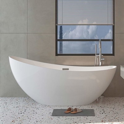 80cm Höhe Acryl freistehende Badewanne Hoch glänzende weiße Bad