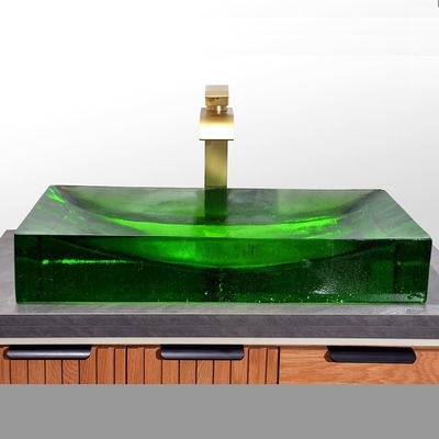 Schöne Glasbeckenbecken 1 Loch Design für stilvolle Bäder
