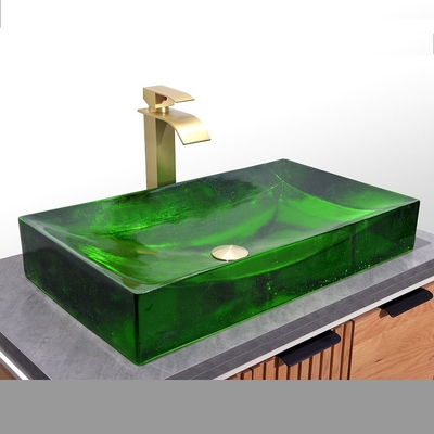 Schöne Glasbeckenbecken 1 Loch Design für stilvolle Bäder