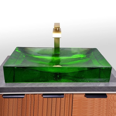 Glasbad Waschbecken mit Pop-up-Abfall Hotelbad Projekt