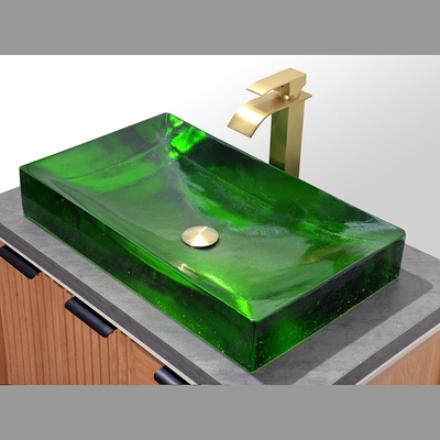 Glasbad Waschbecken mit Pop-up-Abfall Hotelbad Projekt