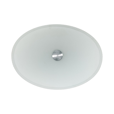45mm Abflussloch gehärtetes Glas Waschbecken ovale Form für anspruchsvolle Bäder