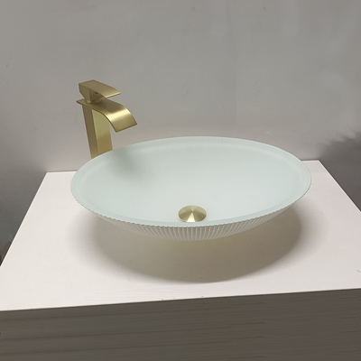 Moderne Glaswaschbecken Schlankes Design Kratzfeste Oberfläche