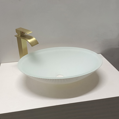 Moderne Glaswaschbecken Schlankes Design Kratzfeste Oberfläche