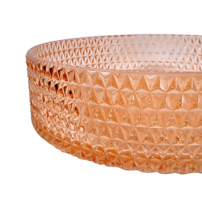 Wanne Diamond Round Wash Hand Basins Amber Color Glass Bowl Bathroom