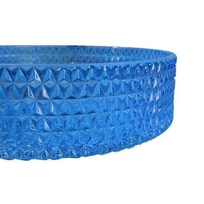 Badezimmer-Waschbecken-Glas-Art blaue Farbe Crystal Diamond der Runden-120mm